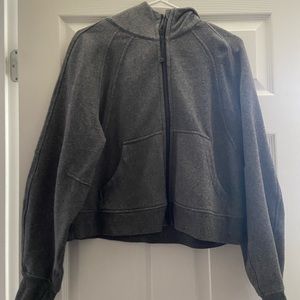 full zip cropped lululemon scuba jacket oversized